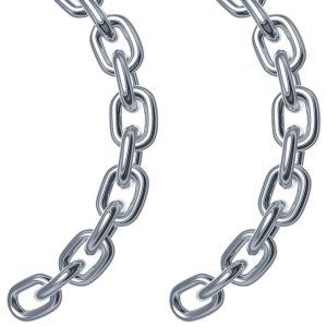 2 Pcs 5/32 x 23 Inch Stainless Steel Coil Chain for Towing and Hanging