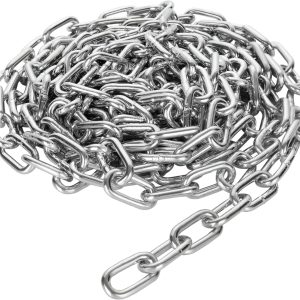 19.6 Ft Galvanized Steel Chain 0.23 Inch for Fences and Hanging